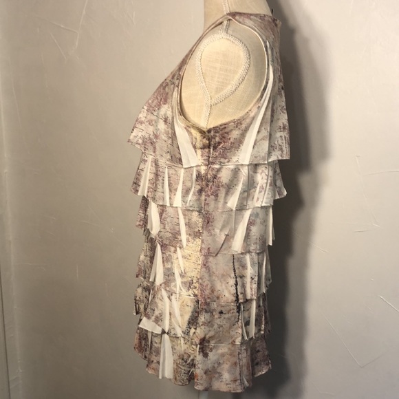 Cold water Creek Small 6-8  Ruffles all around Shirt Looks like Aspen Trees - Picture 4 of 9